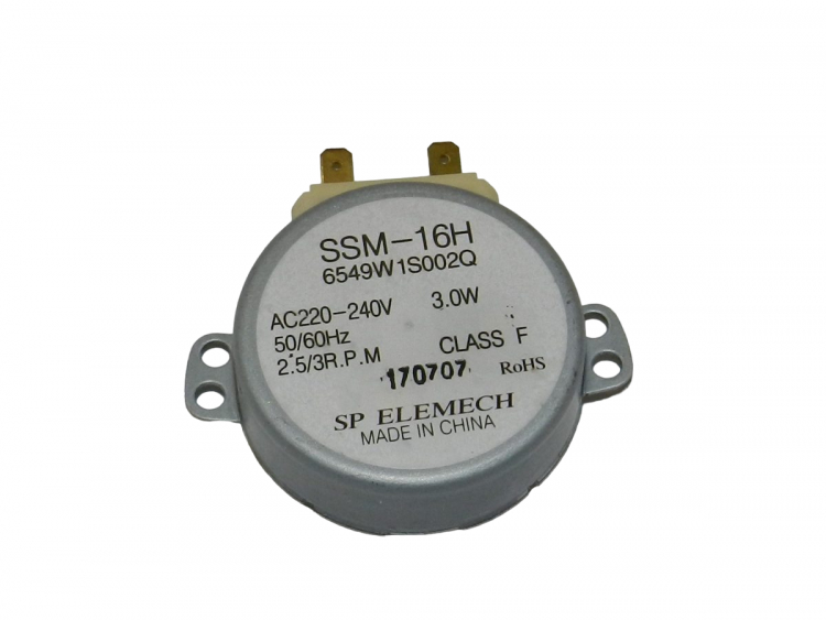 6549W2S002Q - Двигатель вращения поддона-тарелки SSM-16H AC 220V 2.5/3 RPM 3W LG